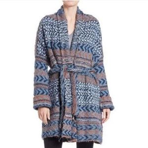 Free People long chunky sweater with belt